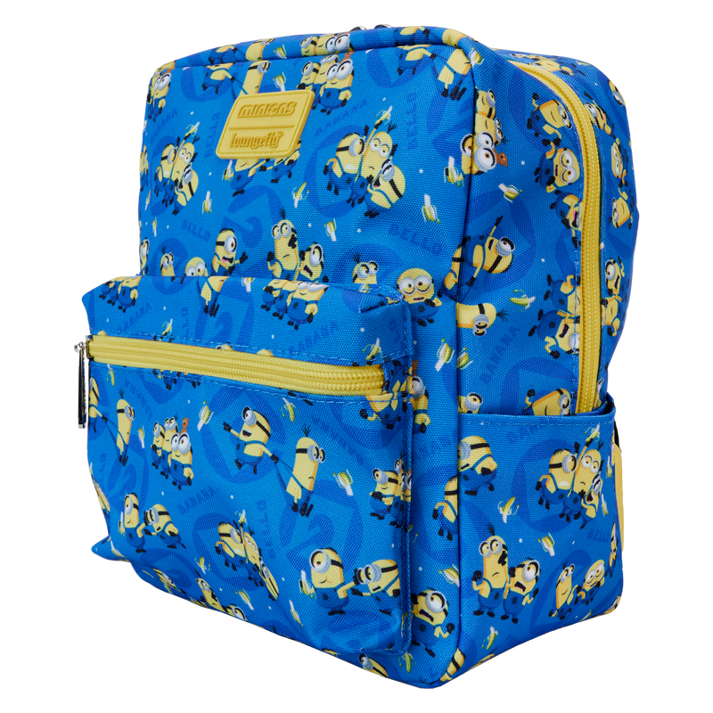 Loungefly Despicable Me Minions All-Over Print Nylon Square Mini Backpack