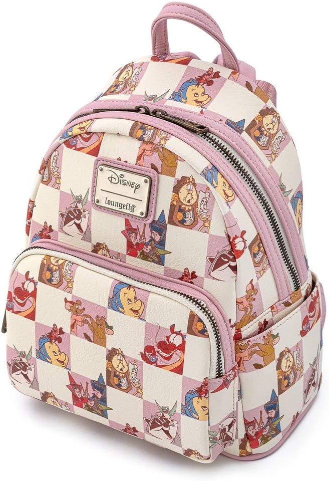 Loungefly Disney Princess Sidekicks All Over Print Mini Backpack Bag Wallet