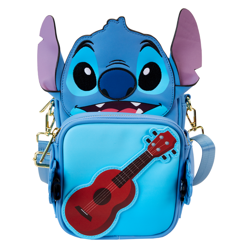 Loungefly Disney Stitch Camping Cuties Crossbuddies Cosplay Crossbody Bag with Coin Bag