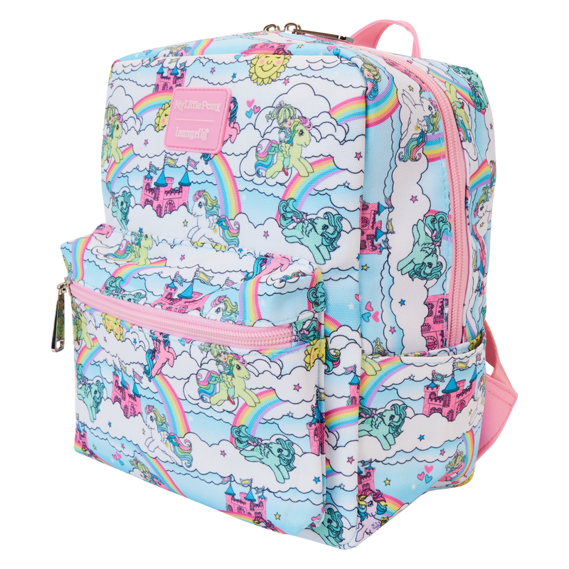 Loungefly My Little Pony Sky Scene All-Over Print Nylon Square Mini Backpack
