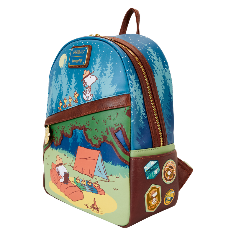 Loungefly Peanuts 50th Anniversary Snoopy's Beagle Scouts Mini Backpack