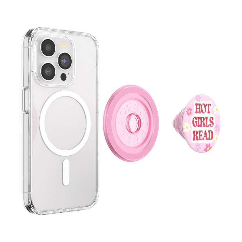 PopSockets MagSafe Phone Grip - Hot Girls Read Pink - Leo's Treasure Box