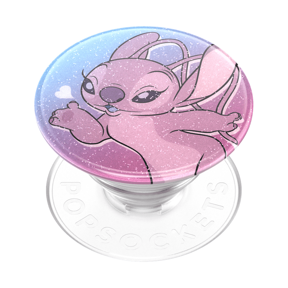 PopSockets Phone Grip - Glitter Angel Kisses - Leo's Treasure Box