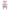 Toy veterinary clinic set with pink and blue colors on a white background