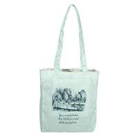 Alice Turquoise Book Tote Bag