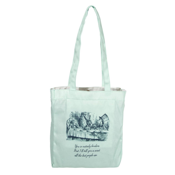 Alice Turquoise Book Tote Bag - Leo's Treasure Box