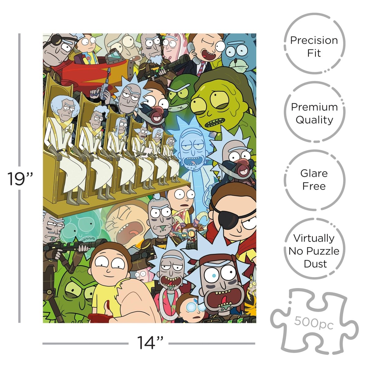Ricks & Morty 500 Piece Jigsaw Puzzle - Leo's Treasure Box