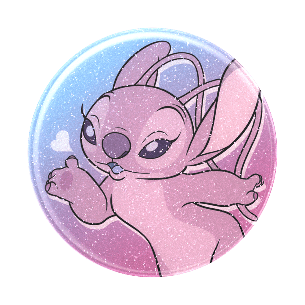 PopSockets Phone Grip - Glitter Angel Kisses - Leo's Treasure Box