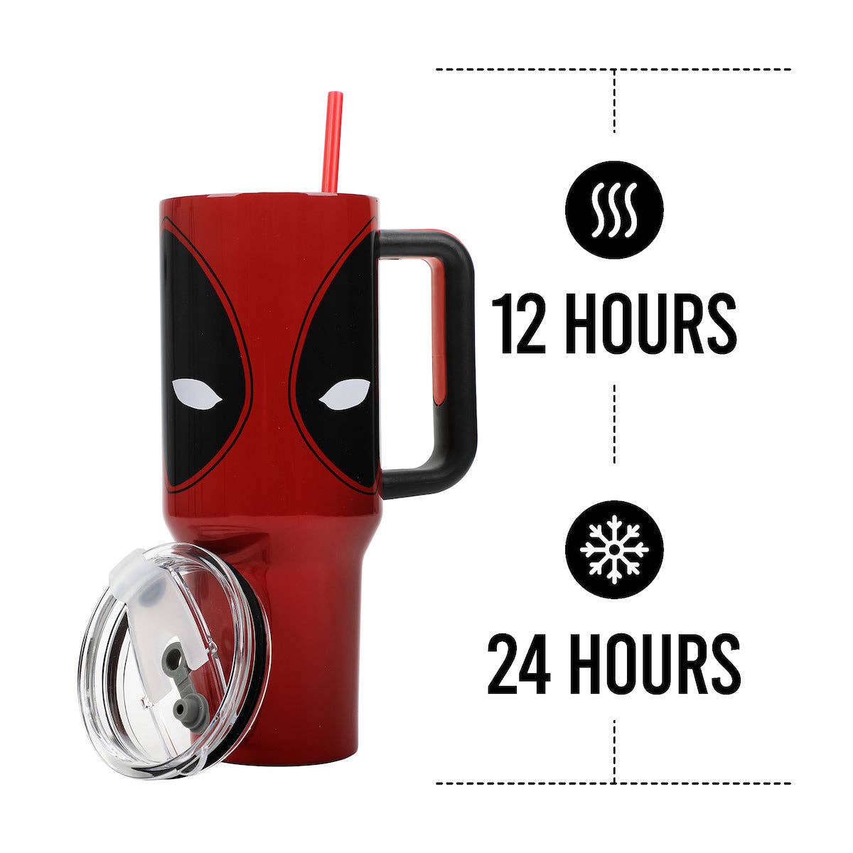 Deadpool 40 oz. tumbler with straw – stainless drinkware for Marvel fans