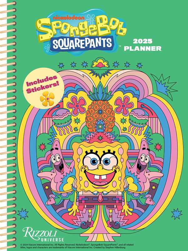 SpongeBob SquarePants 12-Month 2025 Planner Calendar by Viacom International, Inc. - Leo's Treasure Box