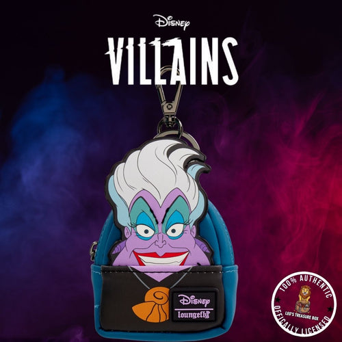 Loungefly Disney Villains Ursula Mini-Backpack Keychain Charm - Leo's Treasure Box