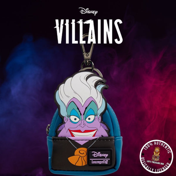 Loungefly Disney Villains Ursula Mini-Backpack Keychain Charm - Leo's Treasure Box