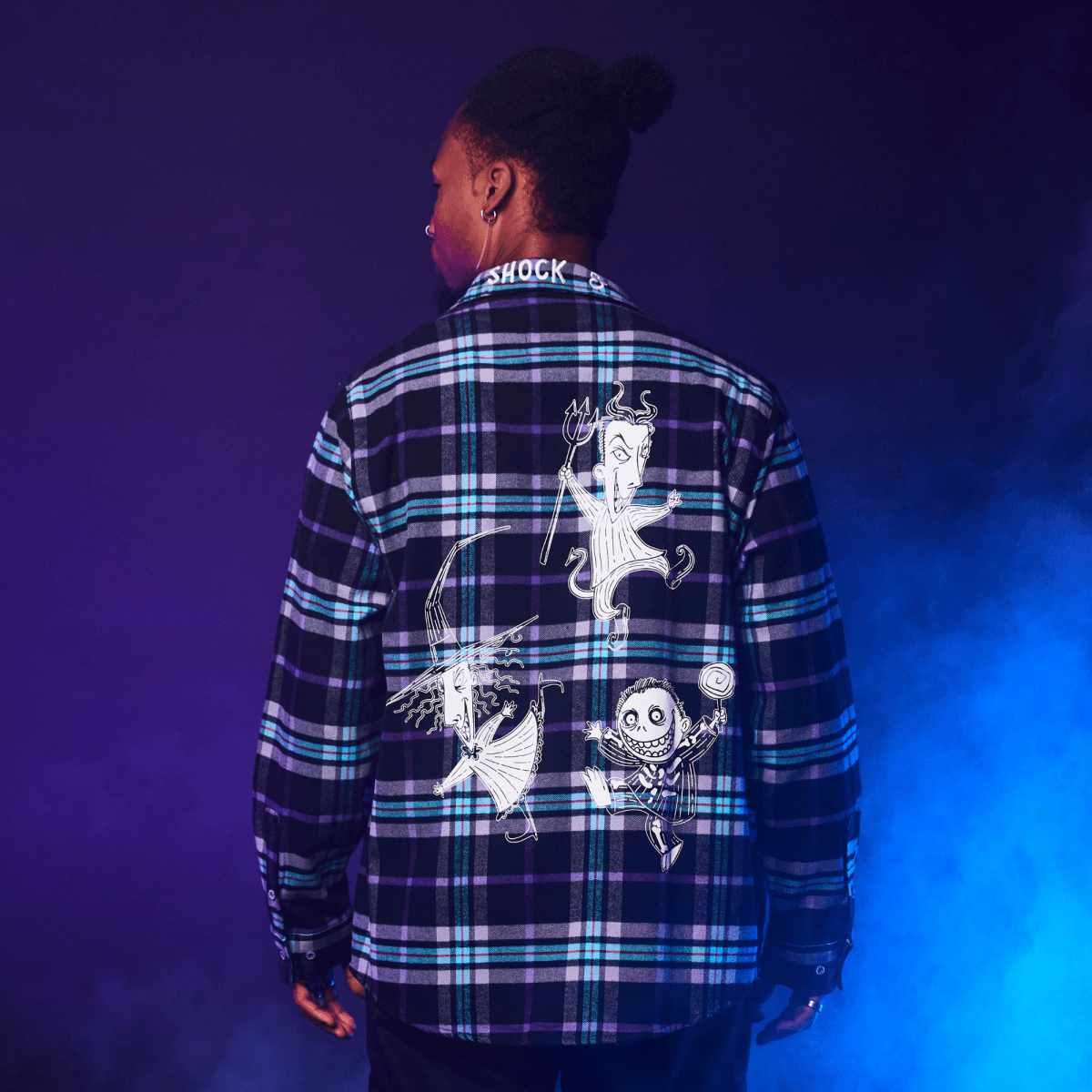 Cakeworthy Disney Nightmare Before Christmas Lock, Shock & Barrel Flannel - Leo's Treasure Box
