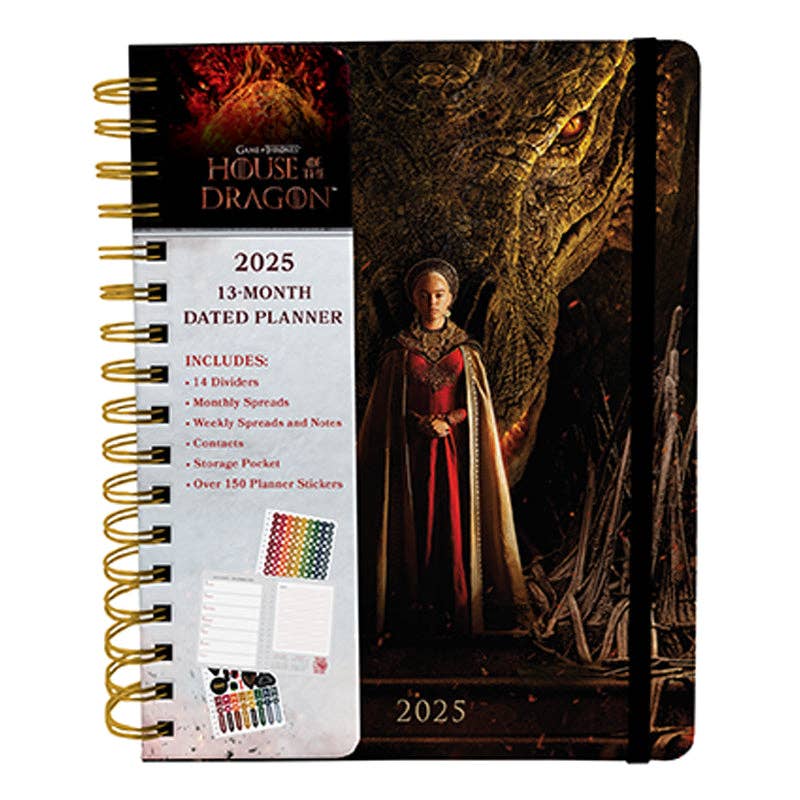 2025 House of the Dragon 13 Month Weekly Planner - Leo's Treasure Box