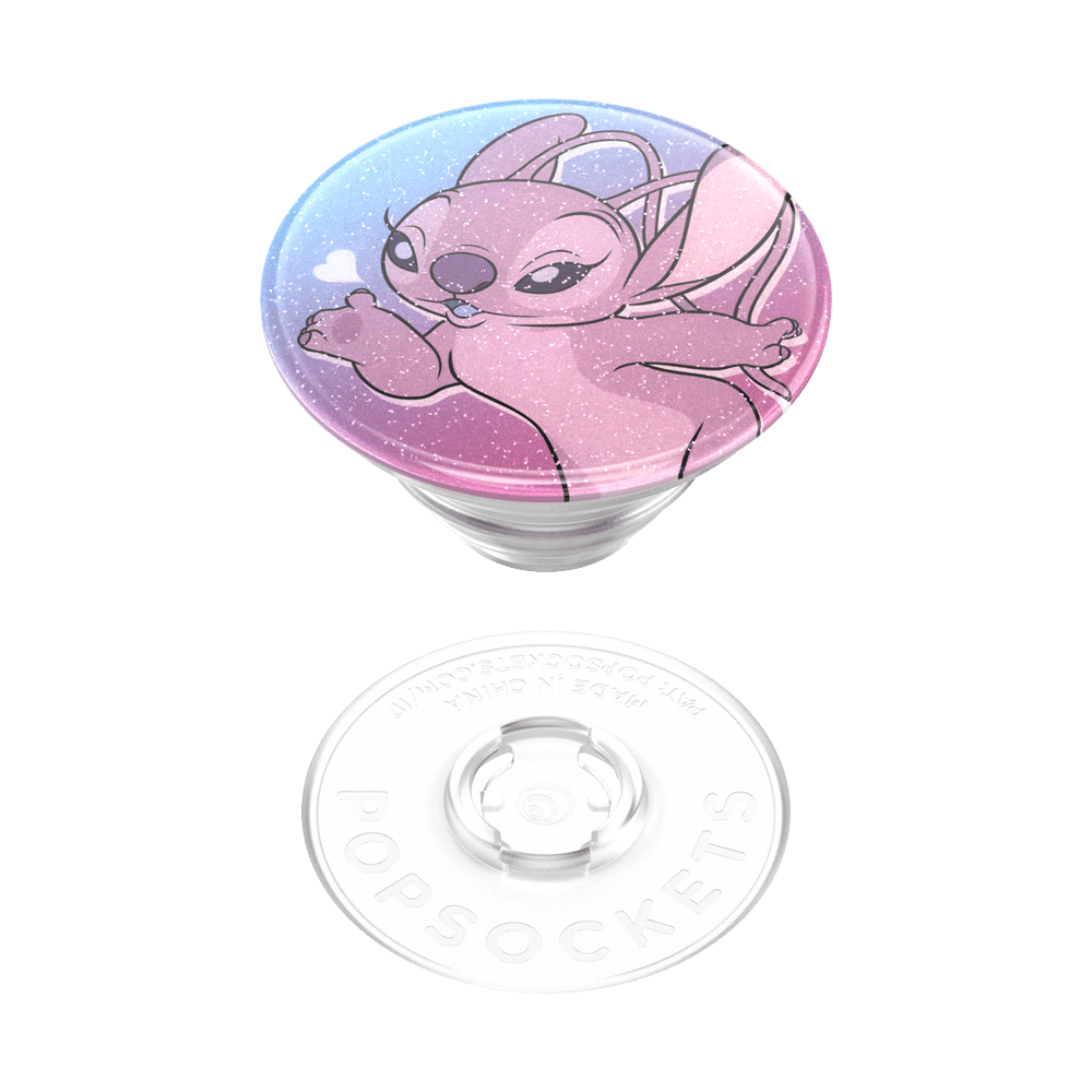 PopSockets Phone Grip - Glitter Angel Kisses - Leo's Treasure Box