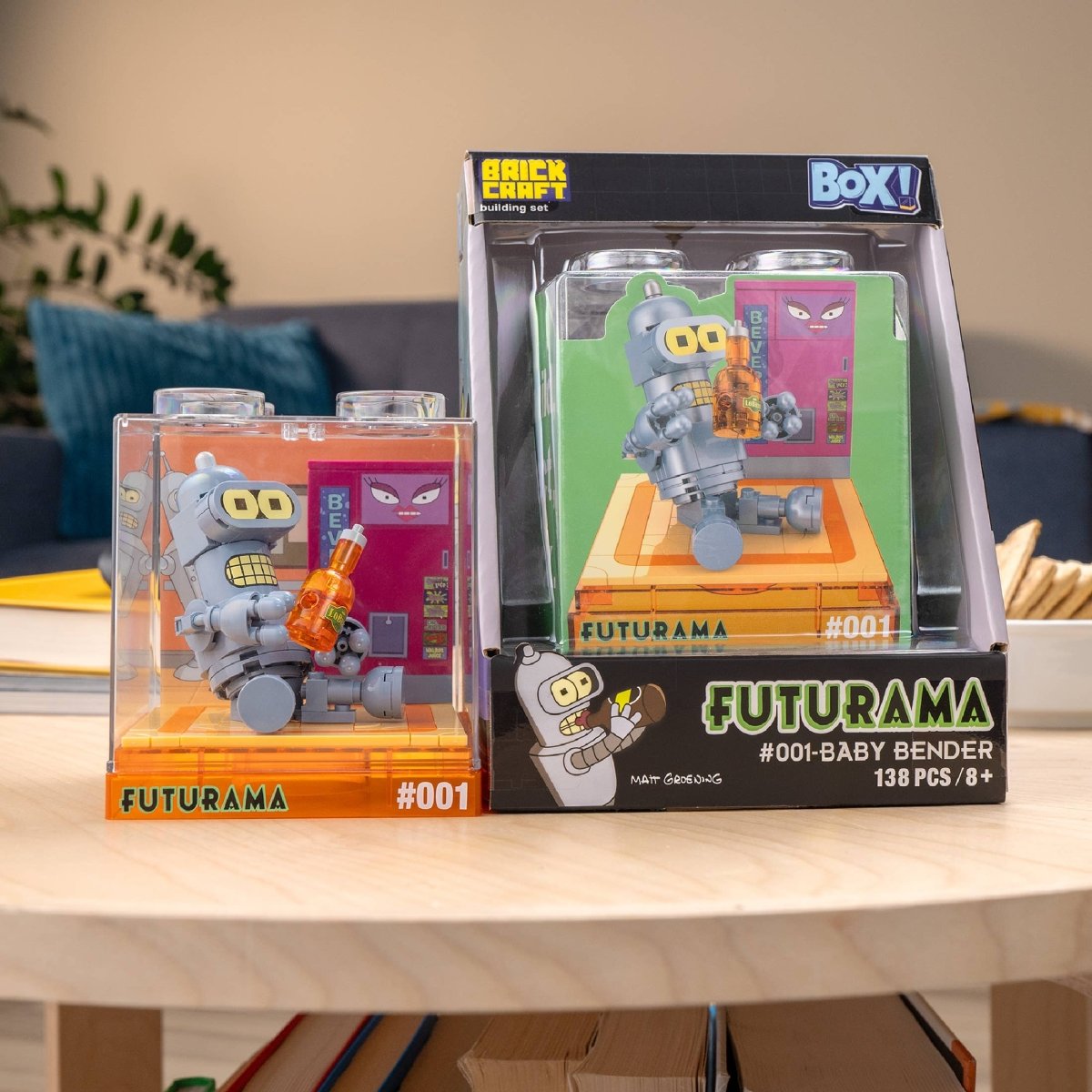 Futurama Baby Bender Box! Collectible Display Cube By Brickcraft