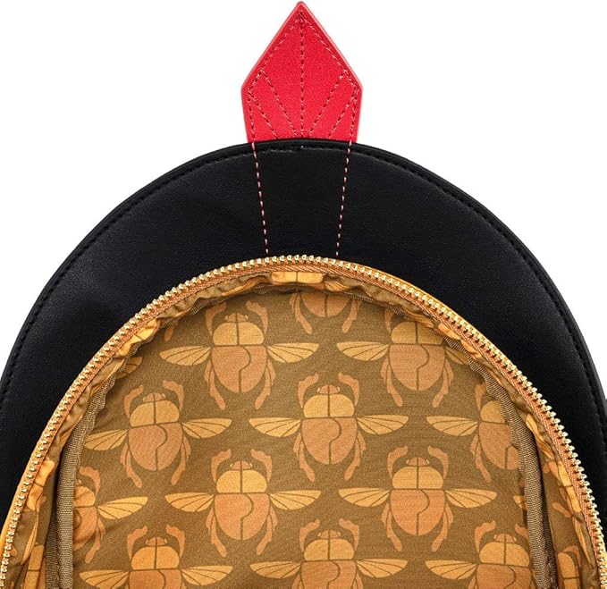 Mini backpack featuring Jafar in regal costume from Disney’s Aladdin, designed by Loungefly

