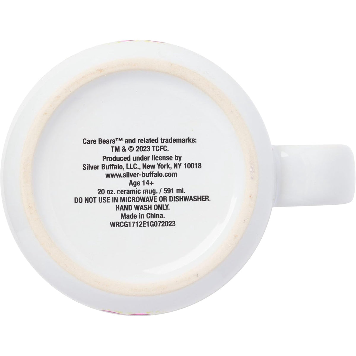 Care Bears “Positive Vibes” Glitter Ceramic Camper Mug Featuring Cheer Bear – 20oz - Leo's Treasure Box