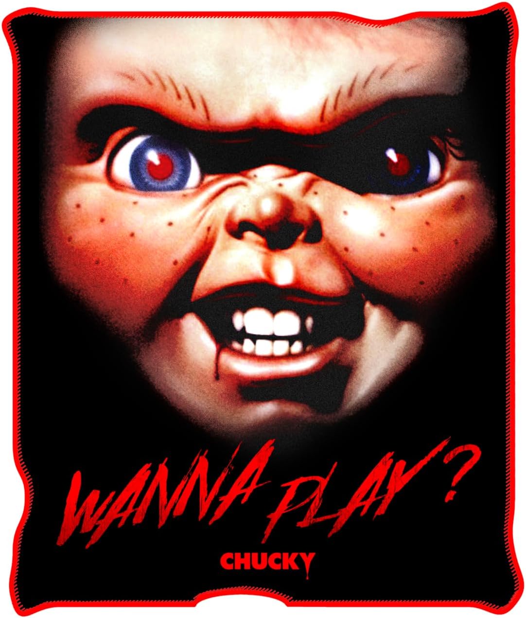Chucky Wanna Play 45" x 60" Fleece Throw Blanket - Leo's Treasure Box