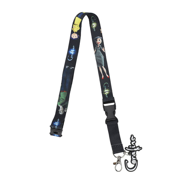 Lanyard with cartoon character design on a white background