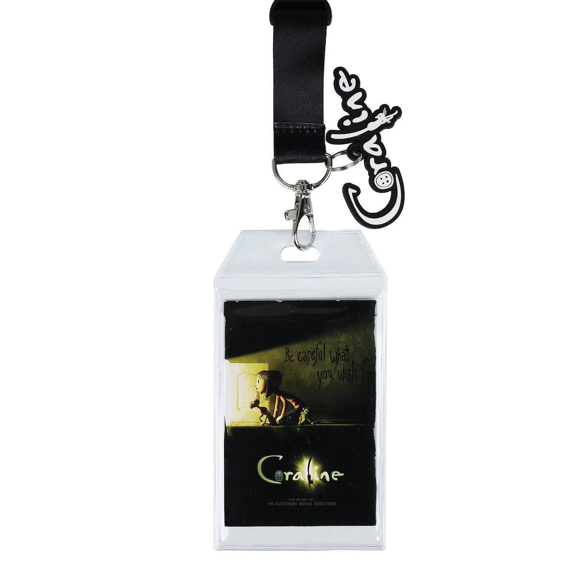 Lanyard with keychain and 'Cerulean' branding on a white background