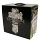 Black box with 'DEATH NOTE' design featuring a cross and skull, on a white background
