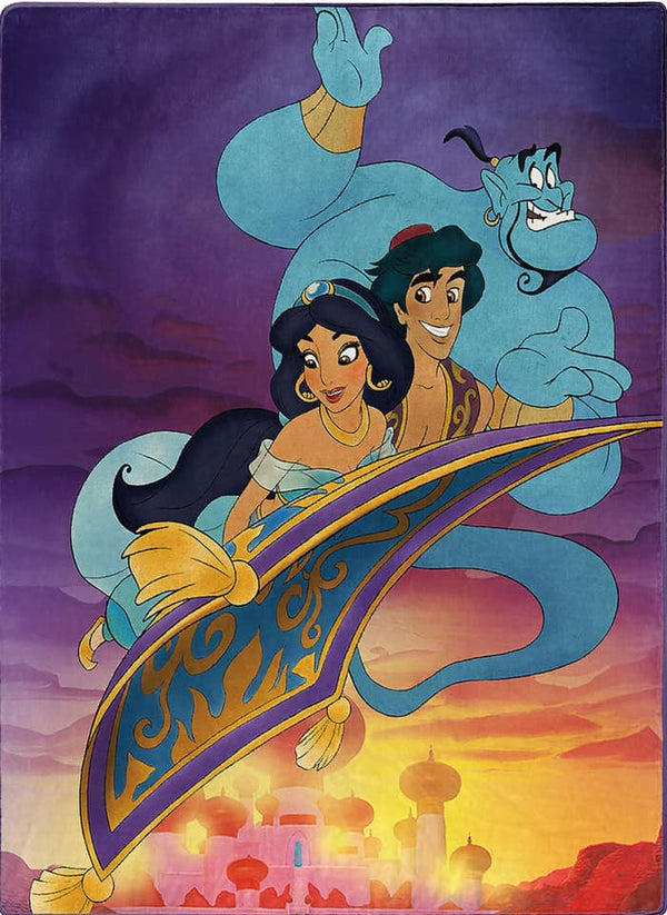 Disney Aladdin Twin Size 60 x 80 Blanket - Leo's Treasure Box