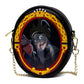 Disney Bag, Oval Crossbody, Snow White Old Hag and Evil Queen Villains Lenticular Portrait, Black, Vegan Leather - Leo's Treasure Box
