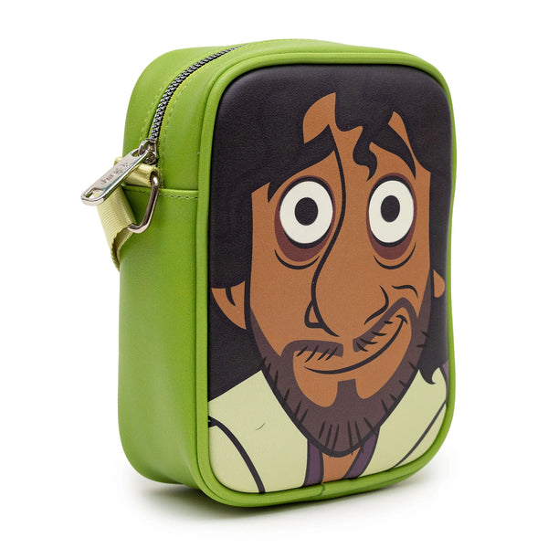 Disney Encanto Bruno Character Face Close-Up With GITD Eyes Green Crossbody - Leo's Treasure Box