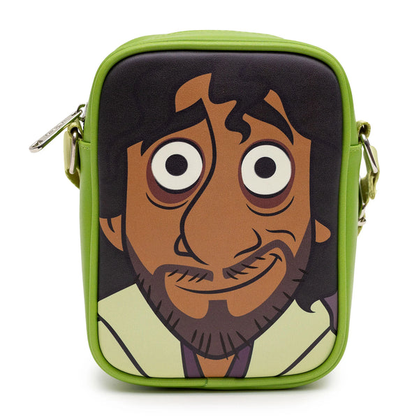 Disney Encanto Bruno Character Face Close-Up With GITD Eyes Green Crossbody - Leo's Treasure Box