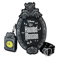 Disney Loungefly The Haunted Mansion Plaque Glow Crossbody Bag With Coin Bag