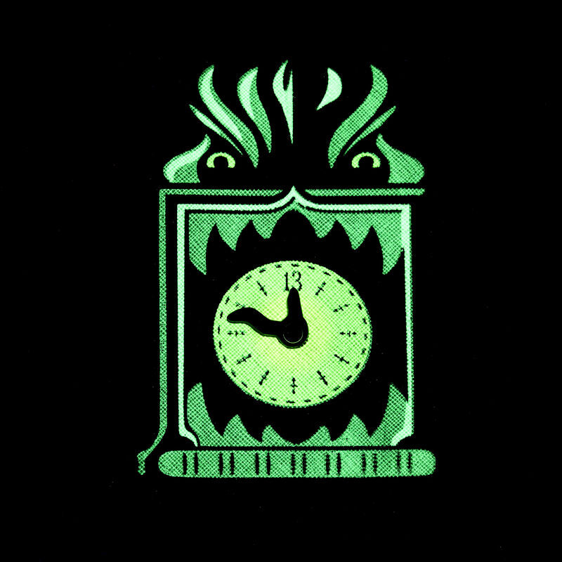 Disney Loungefly The Haunted Mansion Welcome Foolish Mortals Clock Glow Large Card Holder