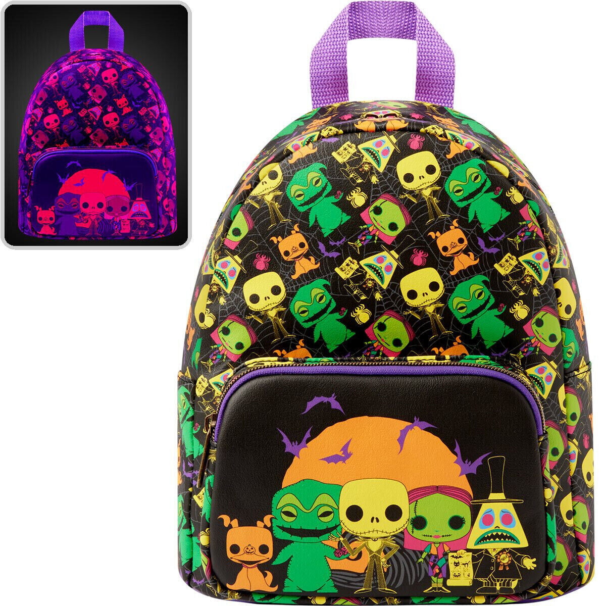 Disney Nightmare Before Christmas Funko POP Neon Backpack - Leo's Treasure Box