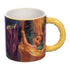A 20 oz ceramic mug featuring a sculpted design of Rapunzel from the Disney movie &