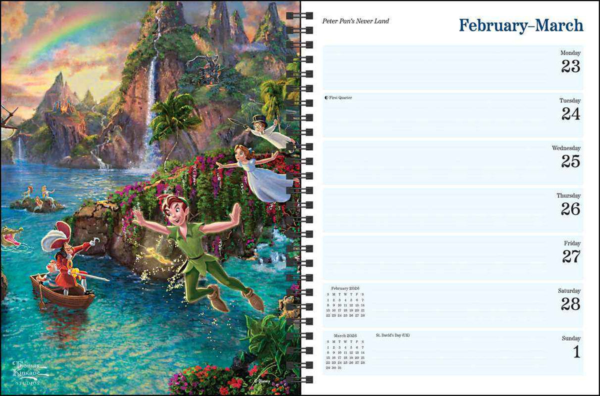 Disney Dreams Collection by Thomas Kinkade Studios 2026 Engagement Calendar by Thomas Kinkade Studios