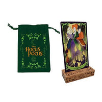 Hocus Pocus themed product with green drawstring bag and card 