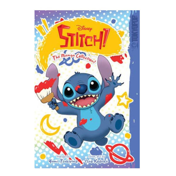 Disney Stitch book cover with colorful design and text