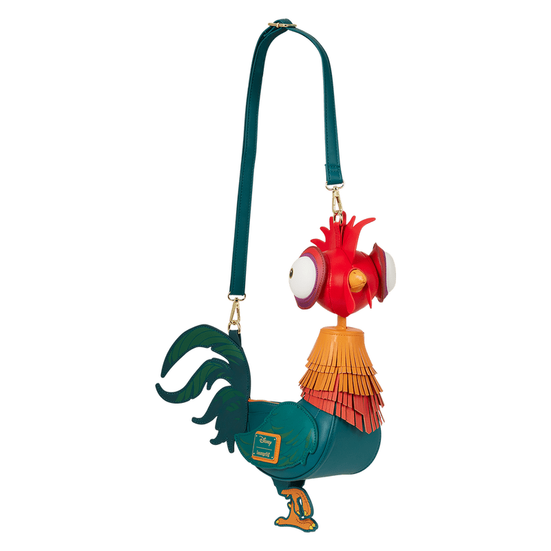 Disney Moana Hei Hei figural crossbody purse with colorful details

