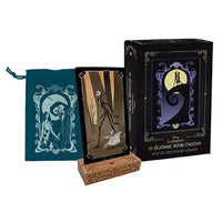 Set of 'The Nightmare Before Christmas' themed items including a card, stand, and pouch on a white background.