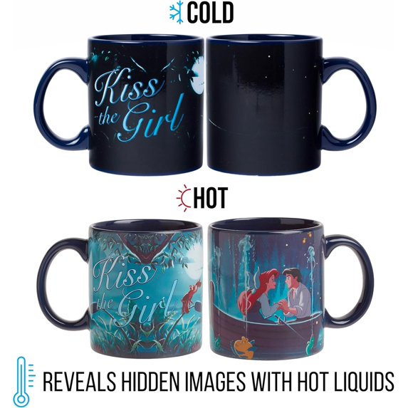 Disney Princess Ariel Kiss the Girl Heat Reveal 20oz Mug - Leo's Treasure Box