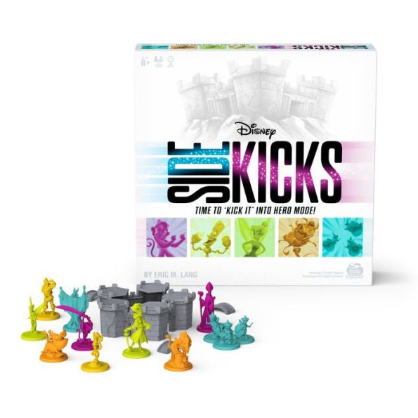 Disney 'Kicks' toy set with figures and packaging on a white background