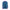 Blue backpack with floral straps on a white background