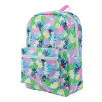 Backpack with cartoon character pattern on a white background