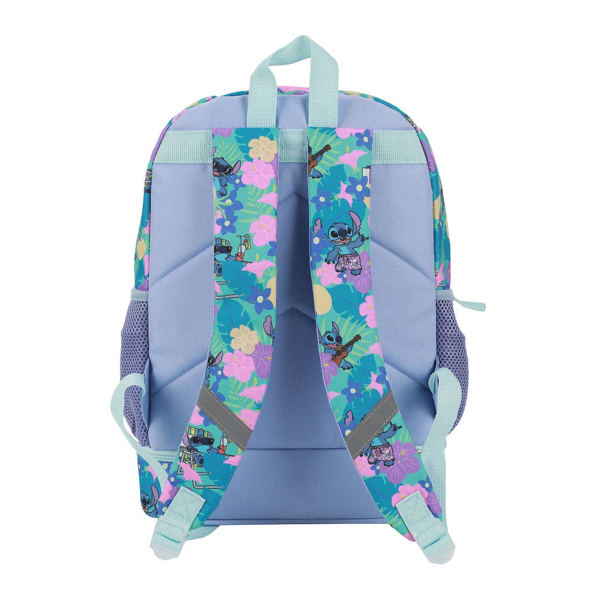Backpack with cartoon character pattern on a white background