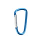 Blue carabiner on a white background