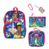Backpack, pouch, and keychain set with Disney Princess design on a white background