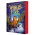 Wings of Fire Limited Edition book by Tui T. Sutherland, featuring a red spine and a cover illustration of a yellow-orange dragon in a snowy landscape under a purple night sky.