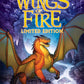 Book cover of 'Wings of Fire' with a dragon illustration on a purple background