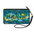 Encanto Floral Wristlet Canvas Zipper Wallet - Leo&