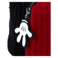 Mickey Mouse cosplay mini backpack in corduroy with signature red and black design